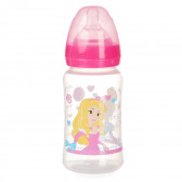 Μπουκάλι με πιπίλα σιλικόνης Princess 240 ml για ένα κορίτσι Disney Princess 99483 