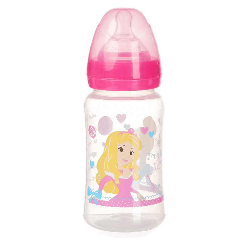 Μπουκάλι με πιπίλα σιλικόνης Princess 240 ml για ένα κορίτσι  99483