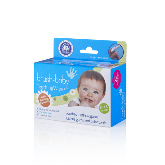 Οδοντικά μαντηλάκια, χαρτονένιο κουτί, 20 τεμ. brush-baby 99526 