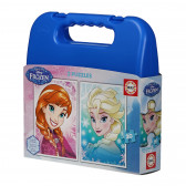  2 σε 1 Elsa και Anna Puzzle με Χαρτοφύλακα Frozen 99923 2