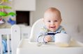 cute,little,baby,boy,,eating,mashed,vegetables,for,lunch,,mom